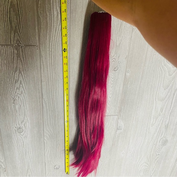Clip on red auburn pony tail / wig hair extension for red auburn hair Halloween - Picture 2 of 4